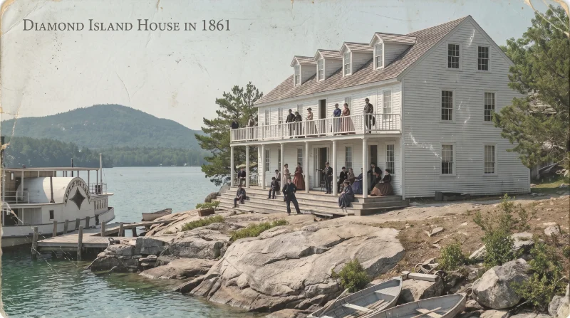 Diamond Island House, Gilford, NH, 1861